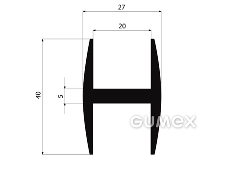 GUMMIPROFILE H-FORM - EPDM